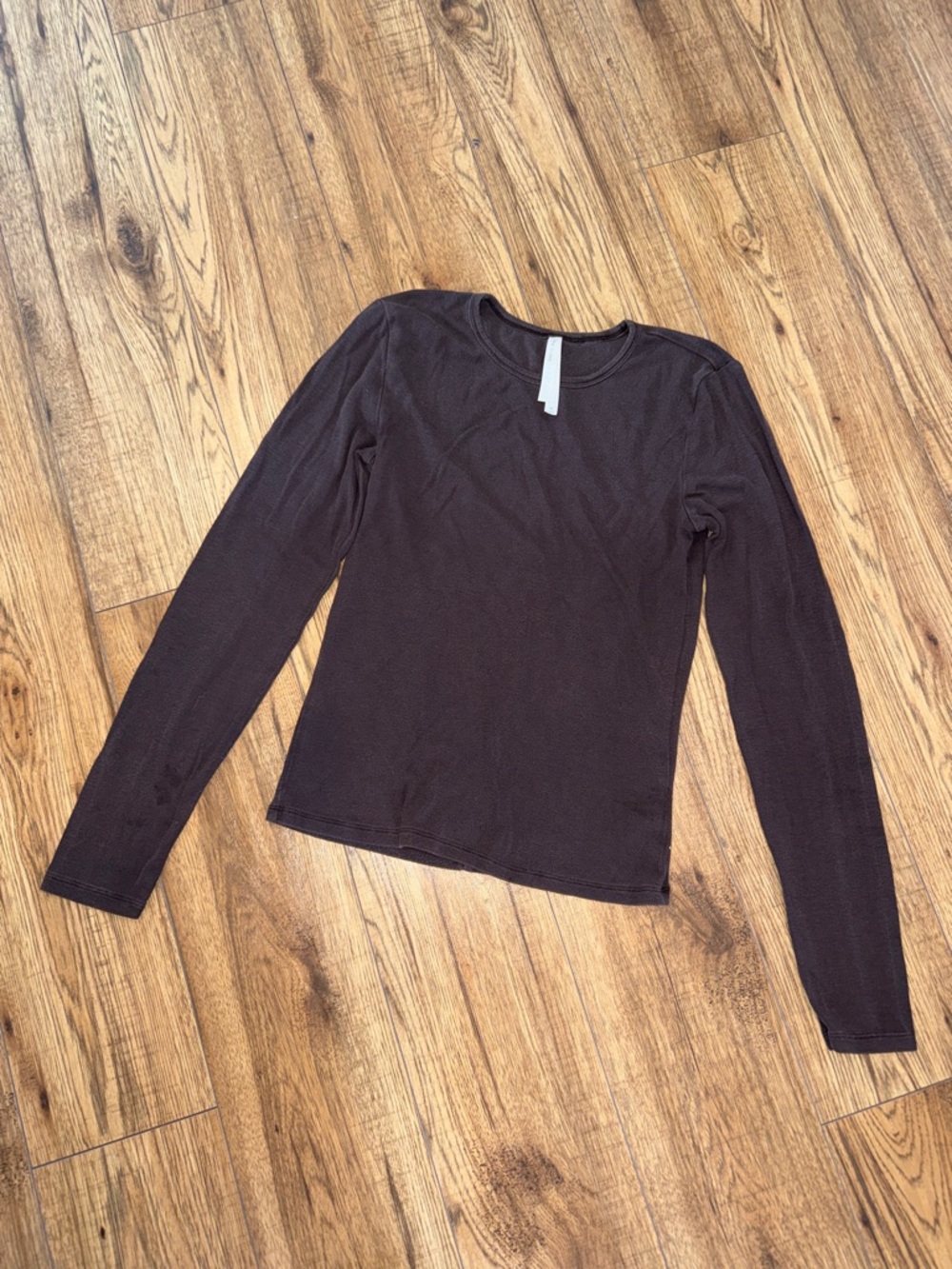 Aritzia Babaton brown Long Sleeve Crewneck Top